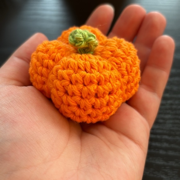 Handmade Crocheted Mini Pumpkin - Picture 3 of 3